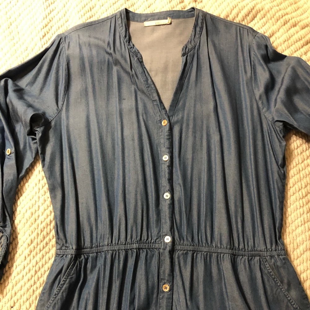 Long Button Up Jean Dress
